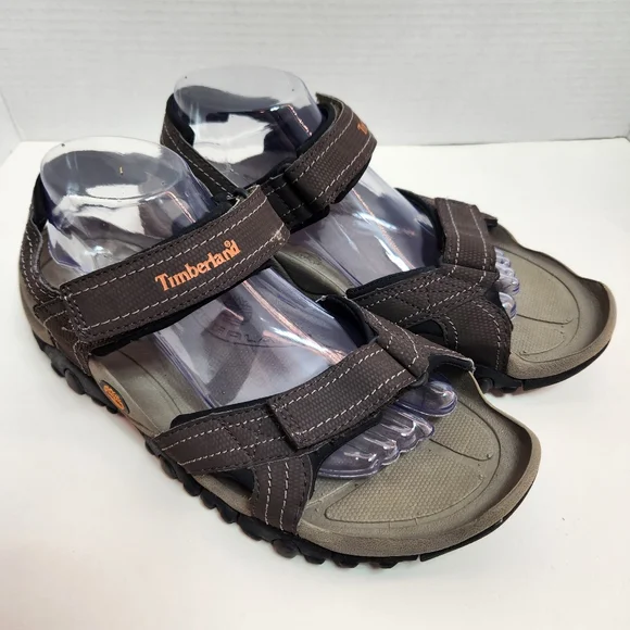 TIMBERLAND Mens Brown Double Strap Outdoors Hiking BSFP Sandals Size 9 Timberland Leather Sandals Men main image 4